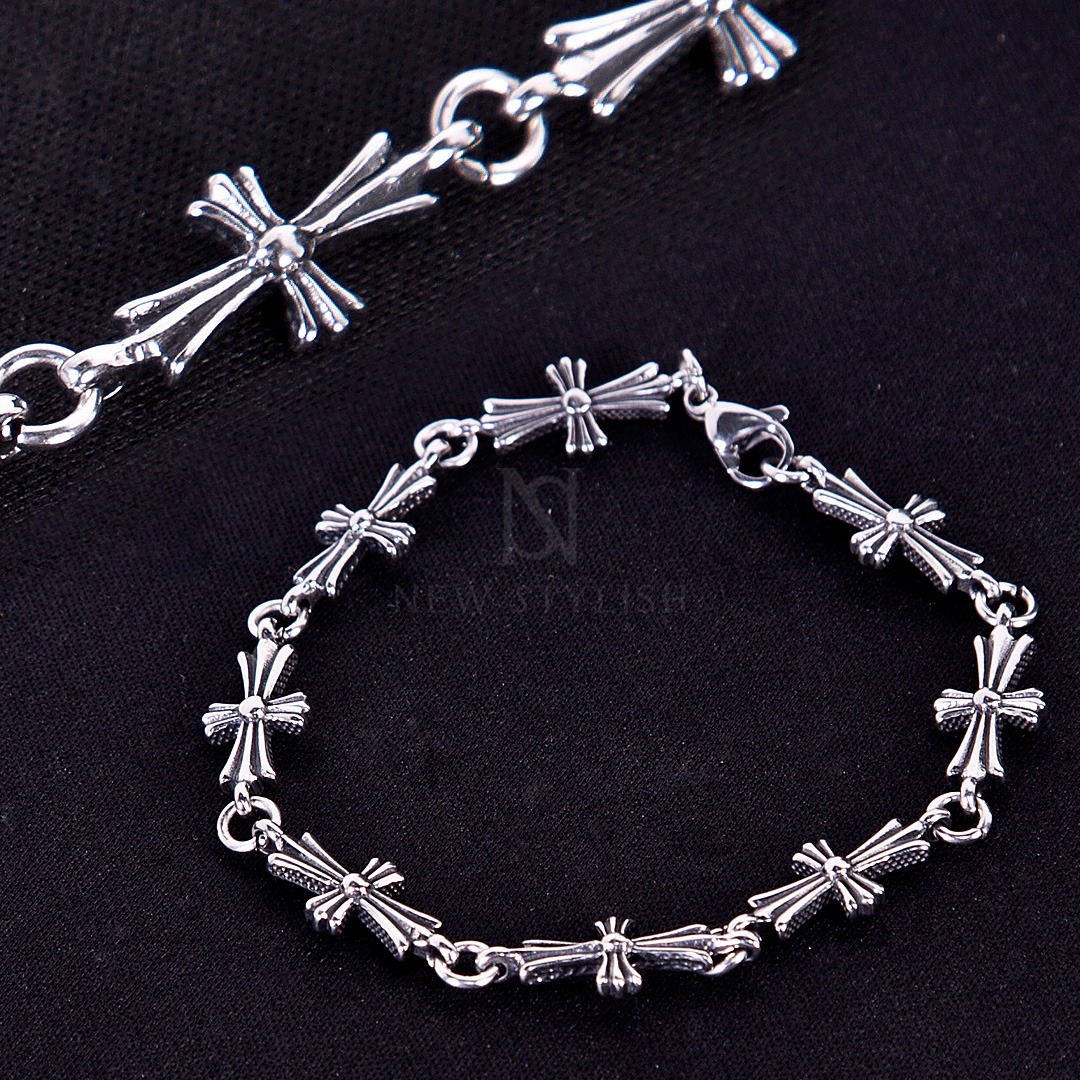 Heraldry Vibe Cross Metal Chain Bracelet