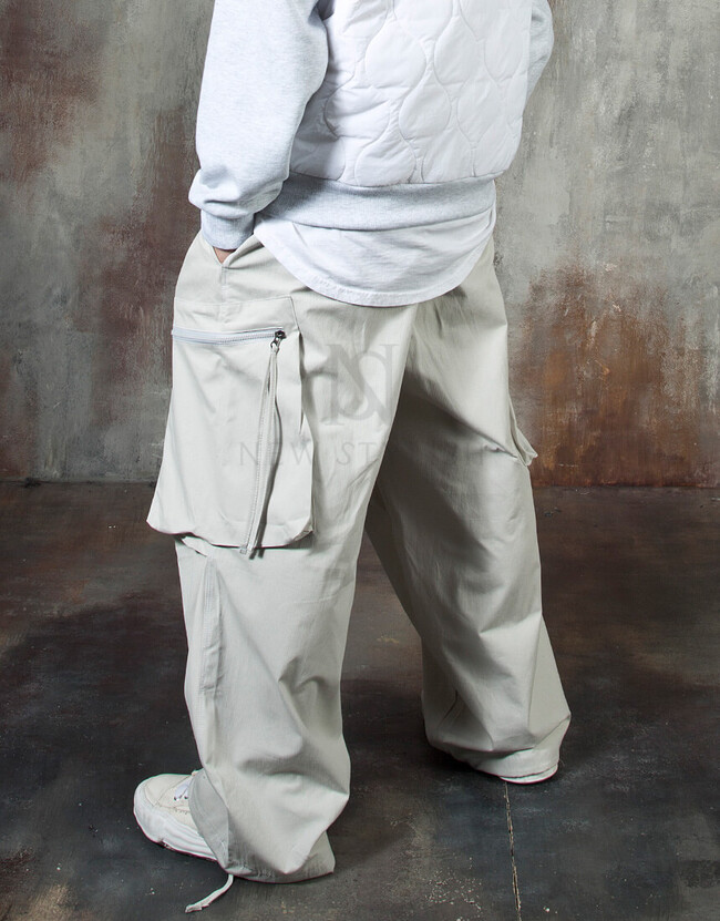 ★CERRIC★POCKET WIDE CARGO PANTS★1844★White★韓国★大人気 Lovskoo 2024 Cargo Pants for Women High Waisted Casual Pants