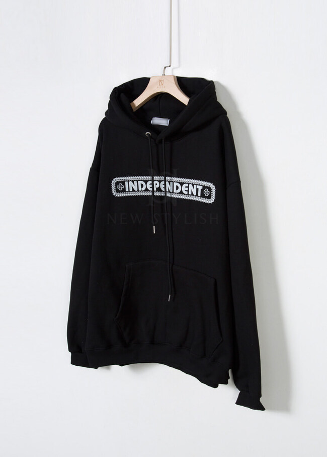 Iron Cross Graphic Oversized Hoodie