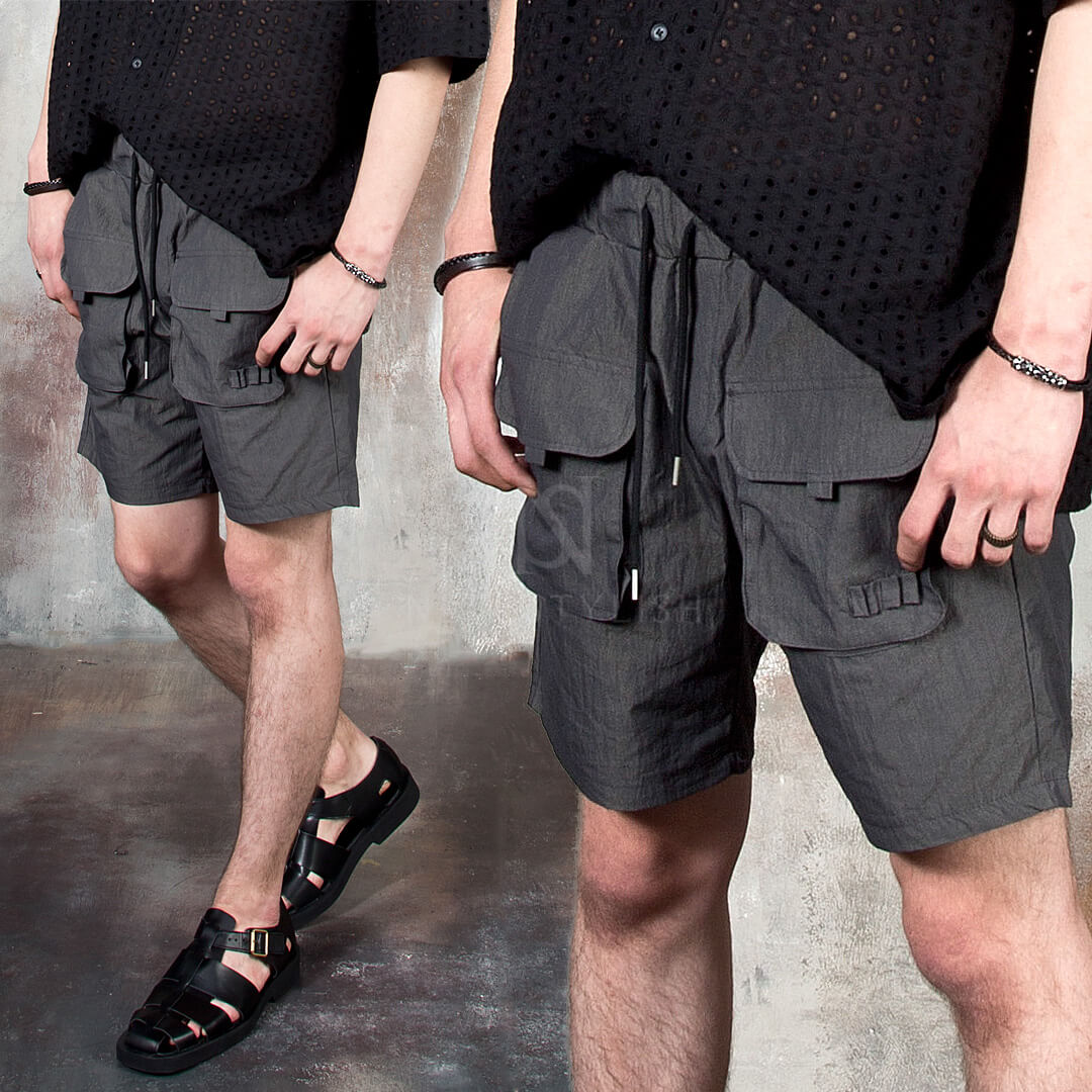 Double front pocket shorts