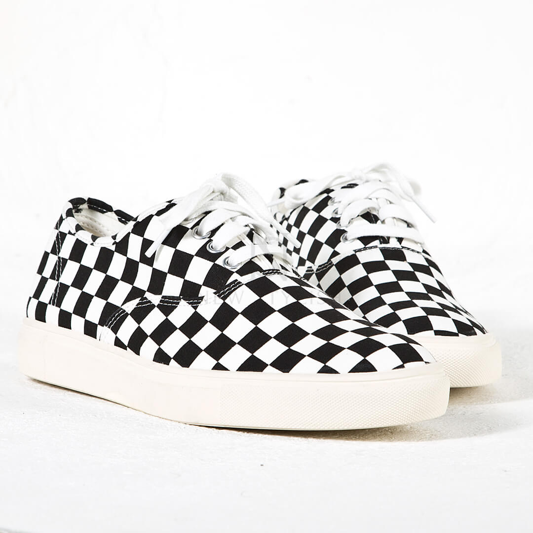 Checkerboard sneakers