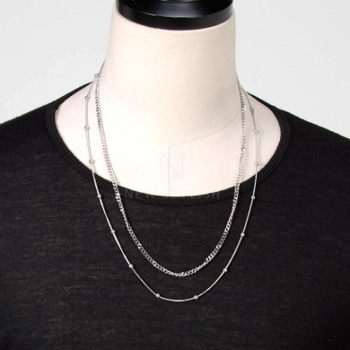 Ball and chain set necklace