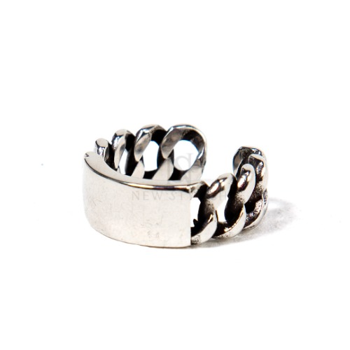 Partially squared open chain ring