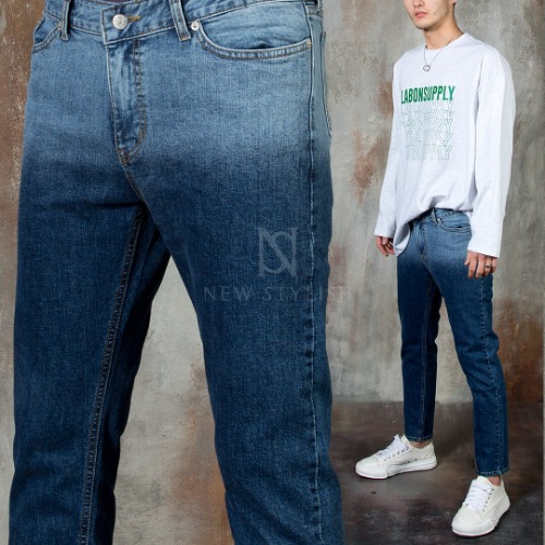 Gradation blue slim jeans