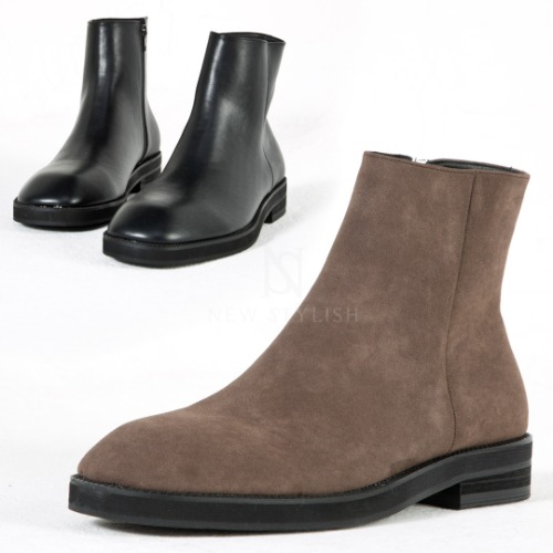 Casual zipper ankle boots