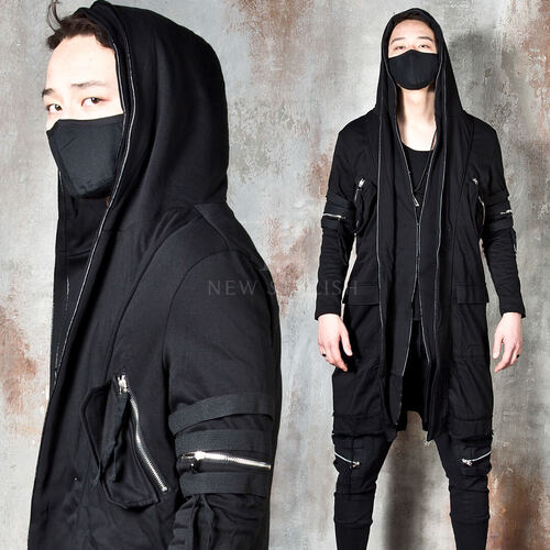 Avant-garde double layered zip-up hoodie