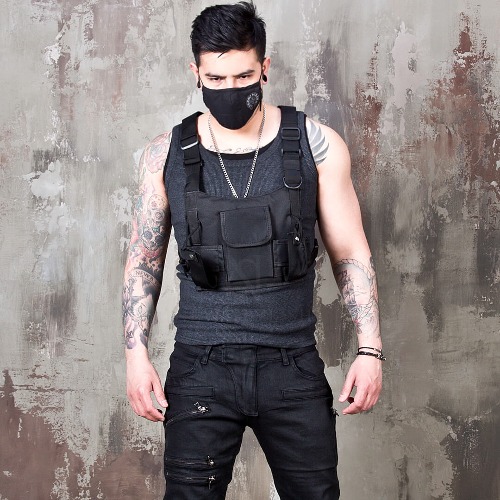 Techwear black vest