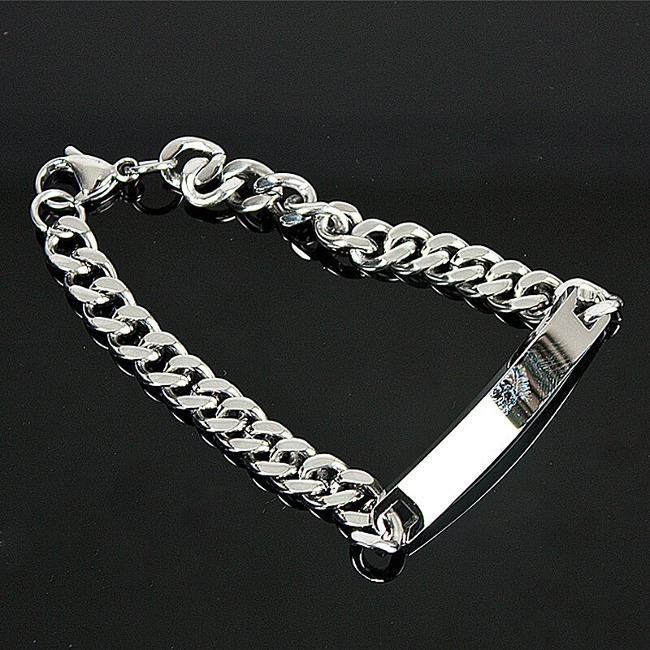 Metal stick charm chain bracelet