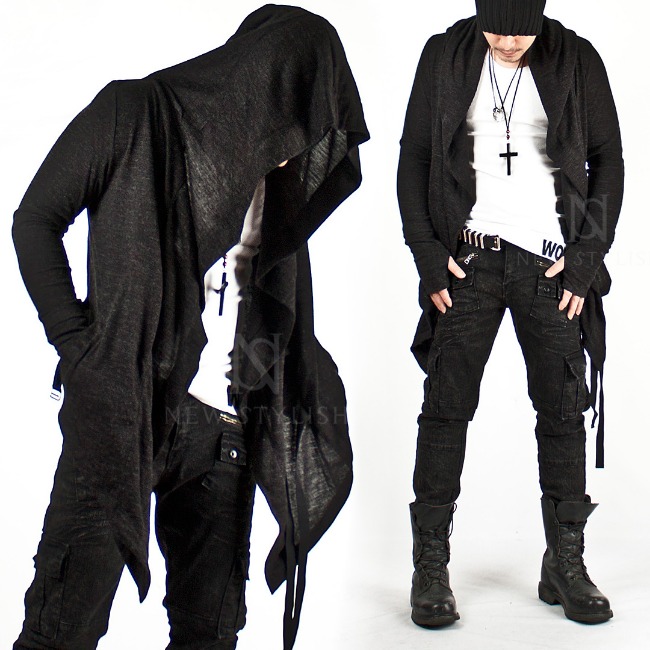 Avant-garde Super Unique Diabolic Hood Cape Cardigan