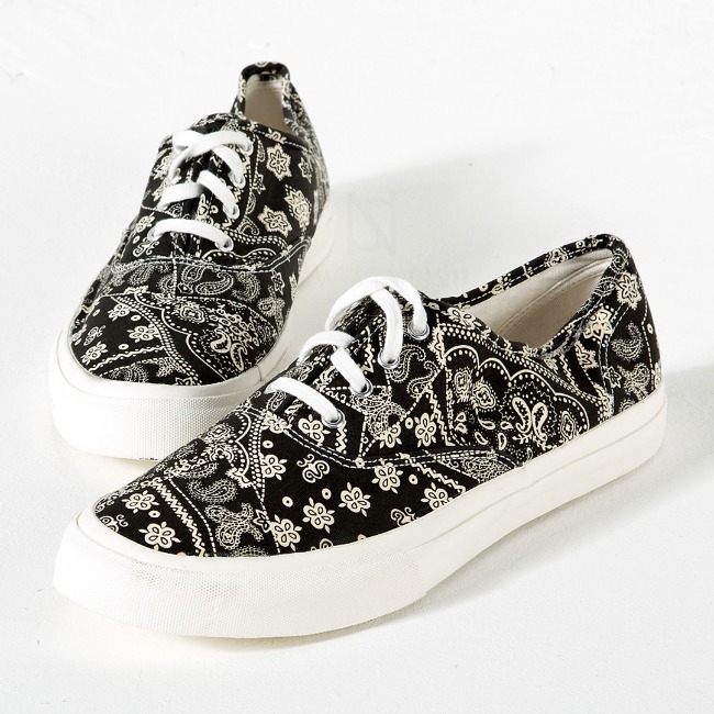 Paisley lace-up slip on sneakers