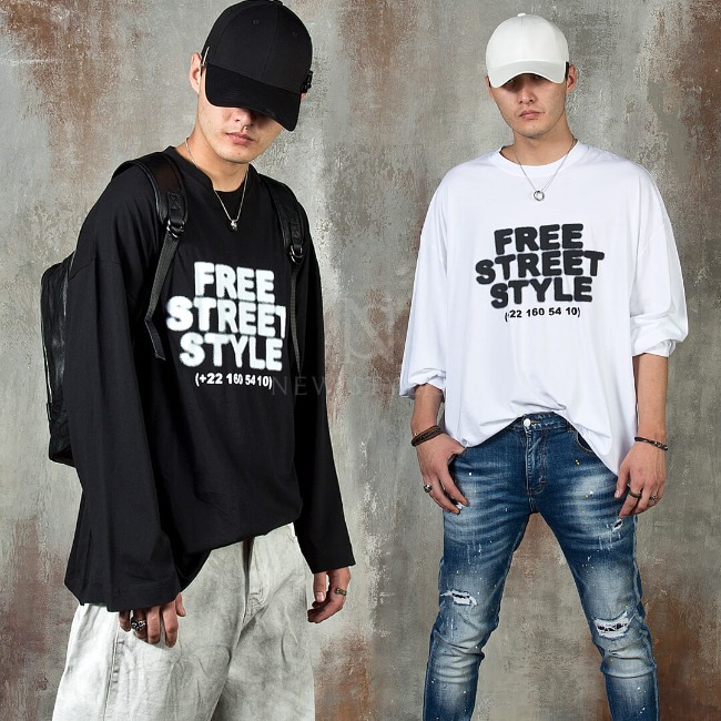 Street Style long sleeve loose-fit t-shirts