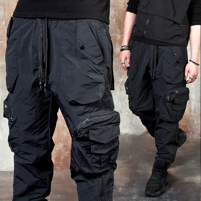 3D Pocket Techwear Baggy Cargo Pants