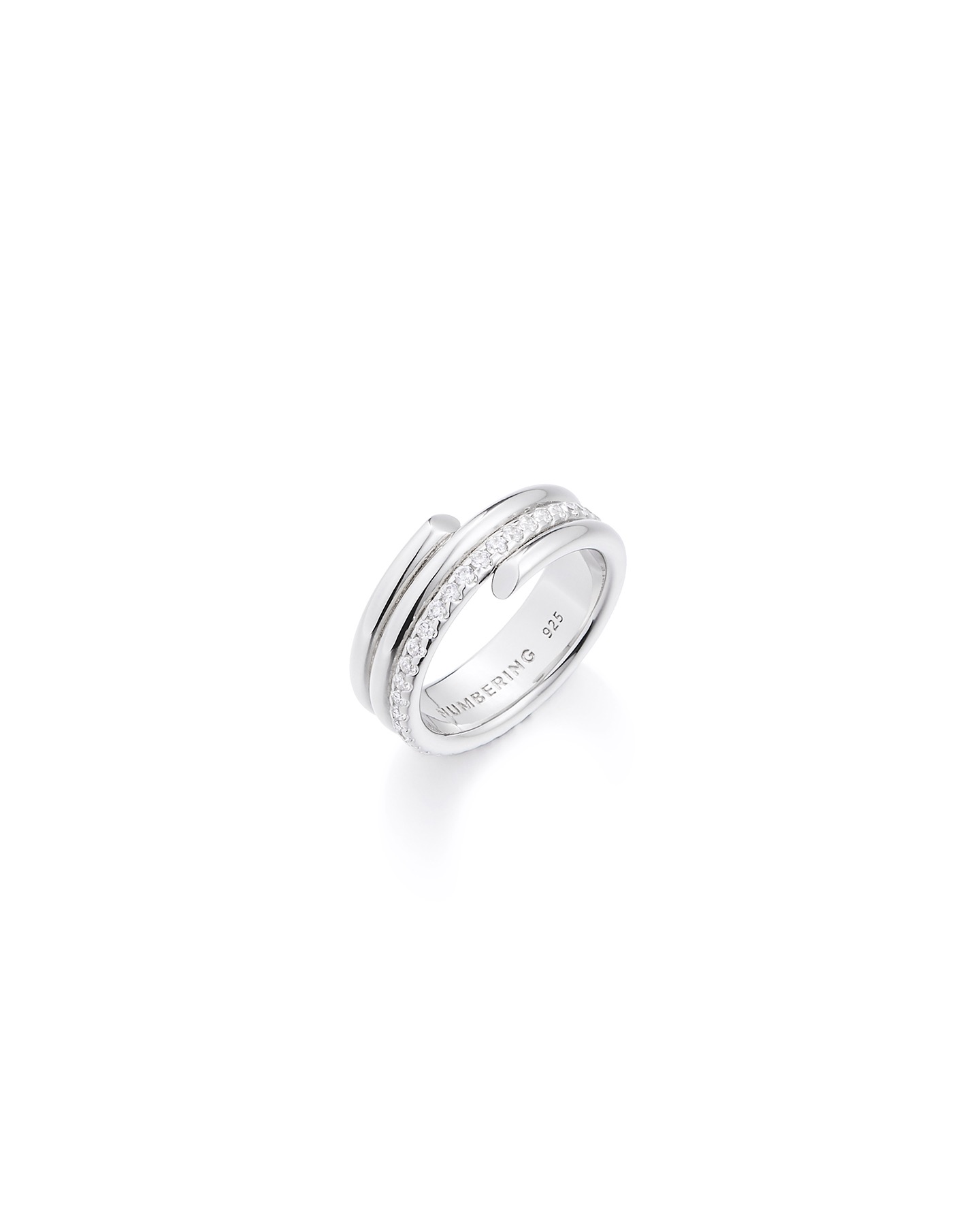 【Numbering】#8407 Coil Spiral Pave Ring★韓国人気★追跡可能 Numbering】#8407 Coil Spiral Pave Ring (Numbering/指輪