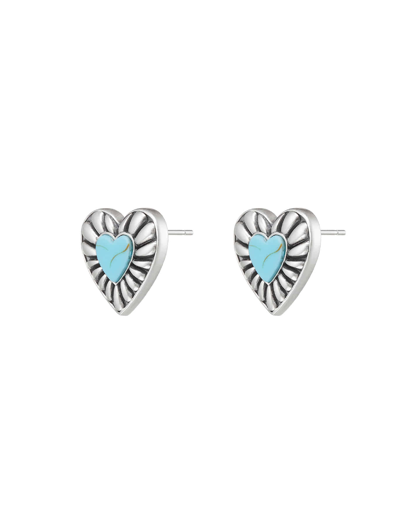 【韓国 NUMBERING】#7117 Logo Engraved Star Earrings Earrings - NUMBERING