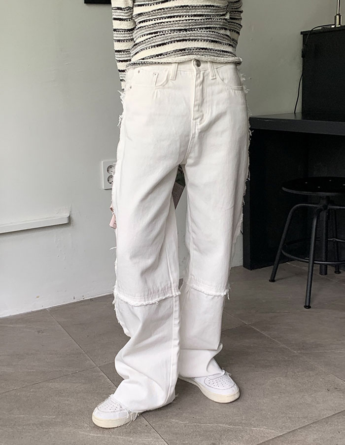 White cutting pants