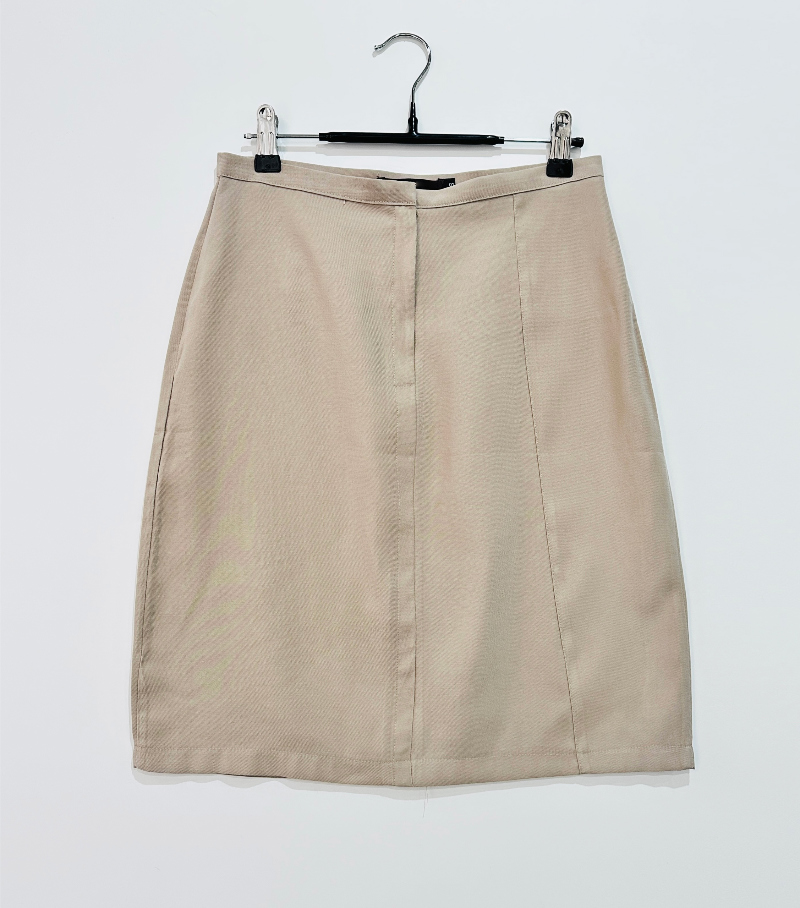 mini skirt cream color image-S1L34