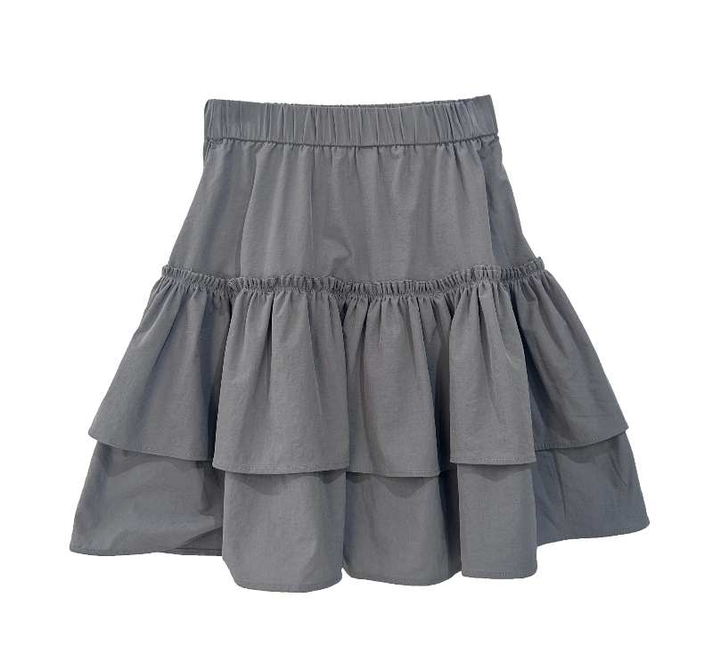 mini skirt grey color image-S1L25