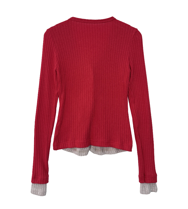 cardigan red color image-S1L26