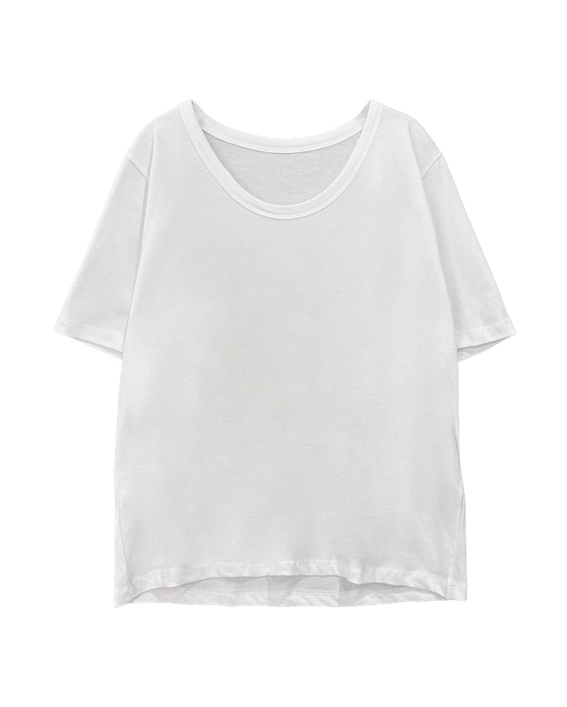 short sleeved tee white color image-S1L36