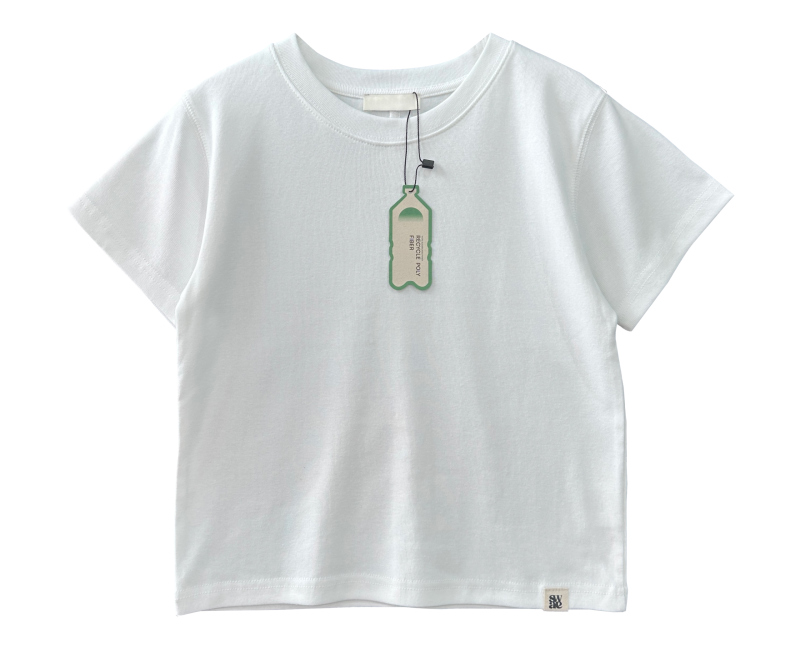 short sleeved tee white color image-S1L2