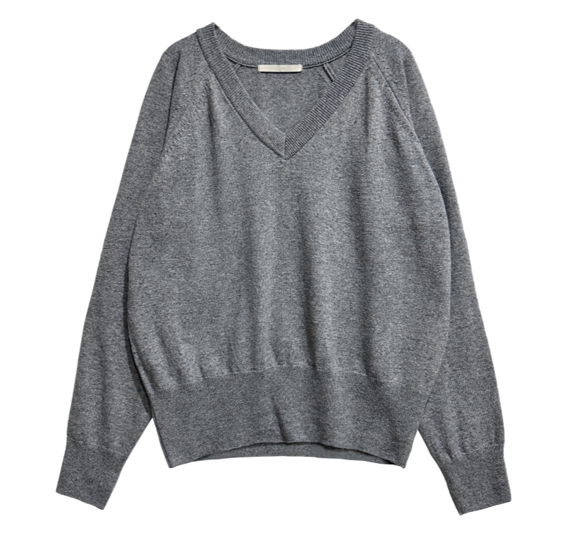 long sleeved tee grey color image-S1L27