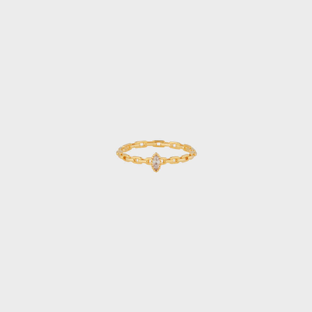 OVAL CONNECT RING IN GOLD