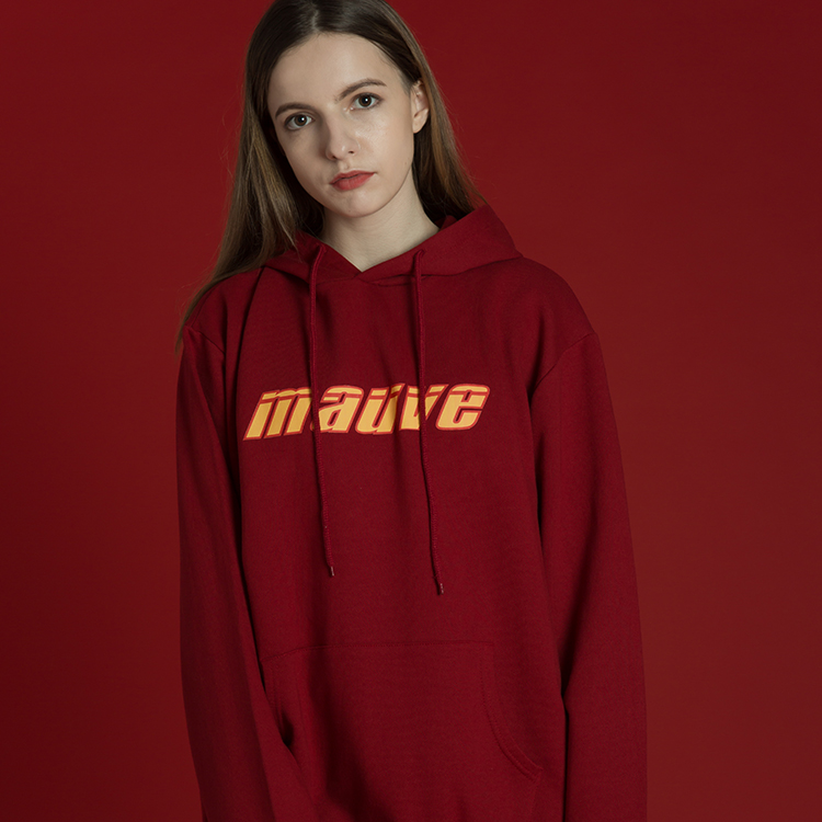 Over logo hoodie - RED