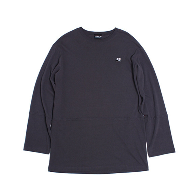 Long Sleeve Crop T-Shirt - BLACK