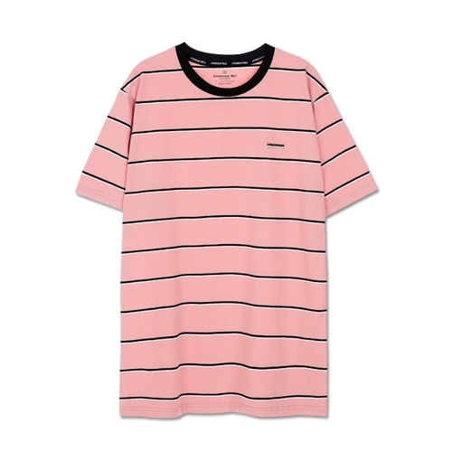 UNISEX Stripe Skateboarder T-shirt atb067 - PINK