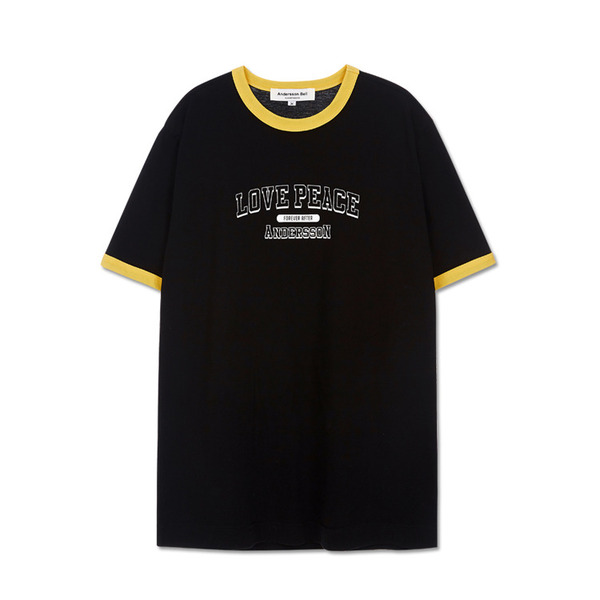 UNISEX Love Peace T-shirt atb068 - BLACK