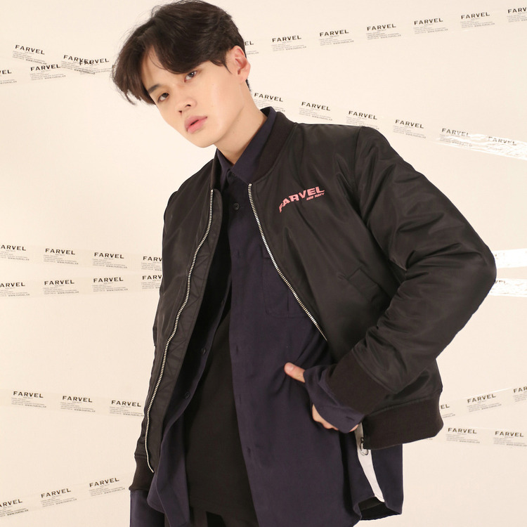 16FW CIRCLE EMBROIDERY BOMBER - BLACK