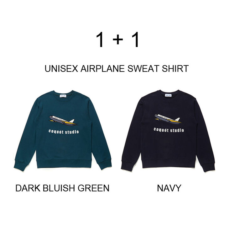[1+1][EVENT]UNISEX 16FW COLLECTION AIRPLANE SWEAT SHIRT