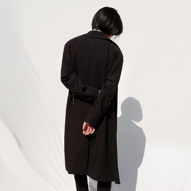 LOOSE FIT TRENCH COAT BLACK