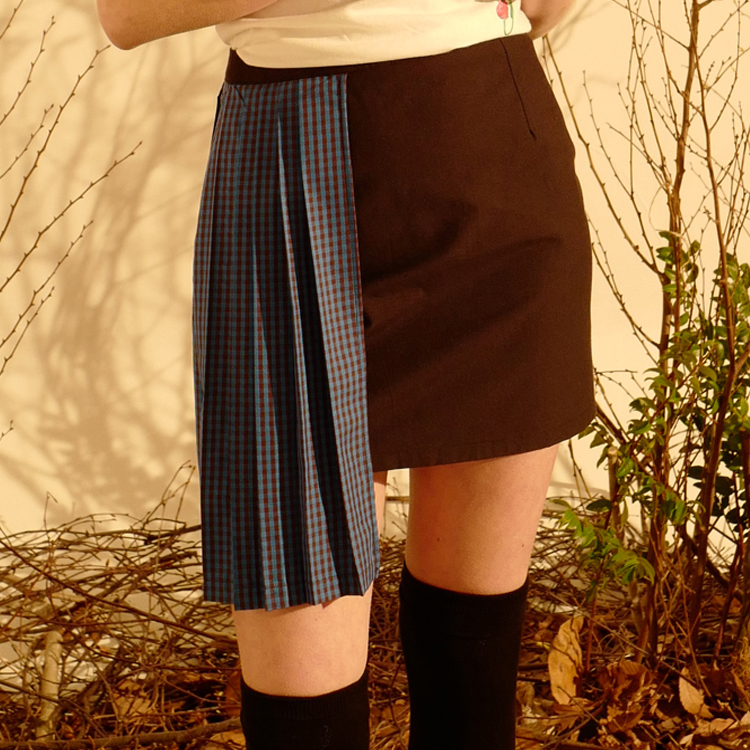 Blue Check Skirt