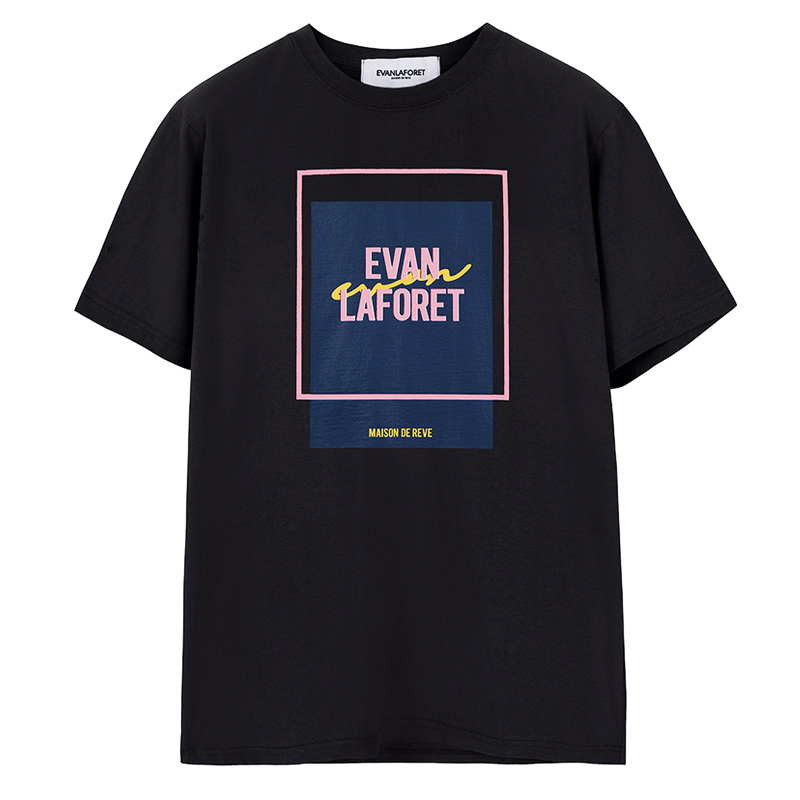 Overlap Evan T-Shirts(Black)