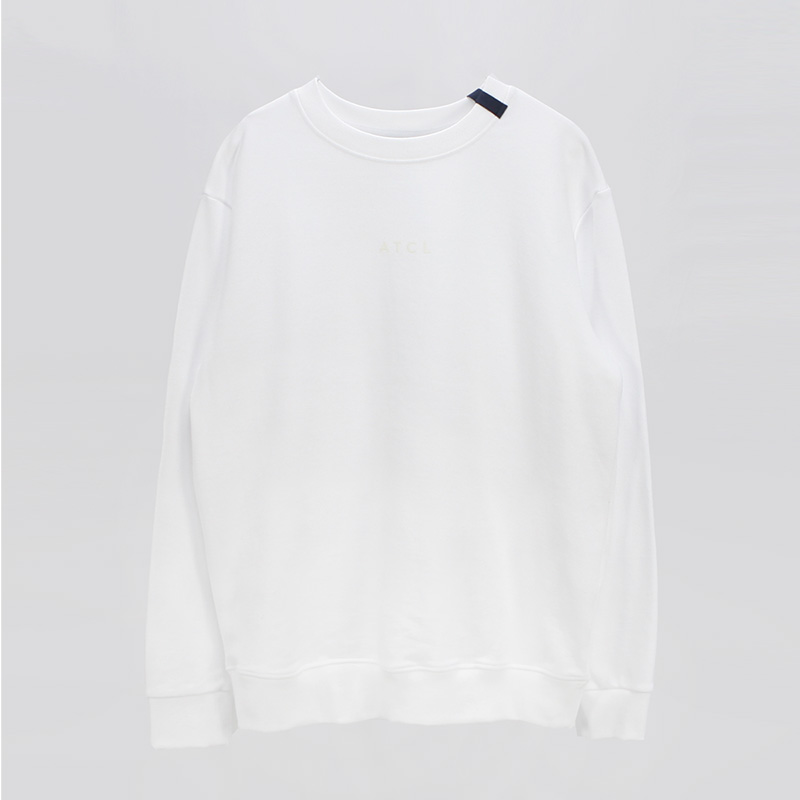 Ribbon point Basic Sweatshirt - WHITE