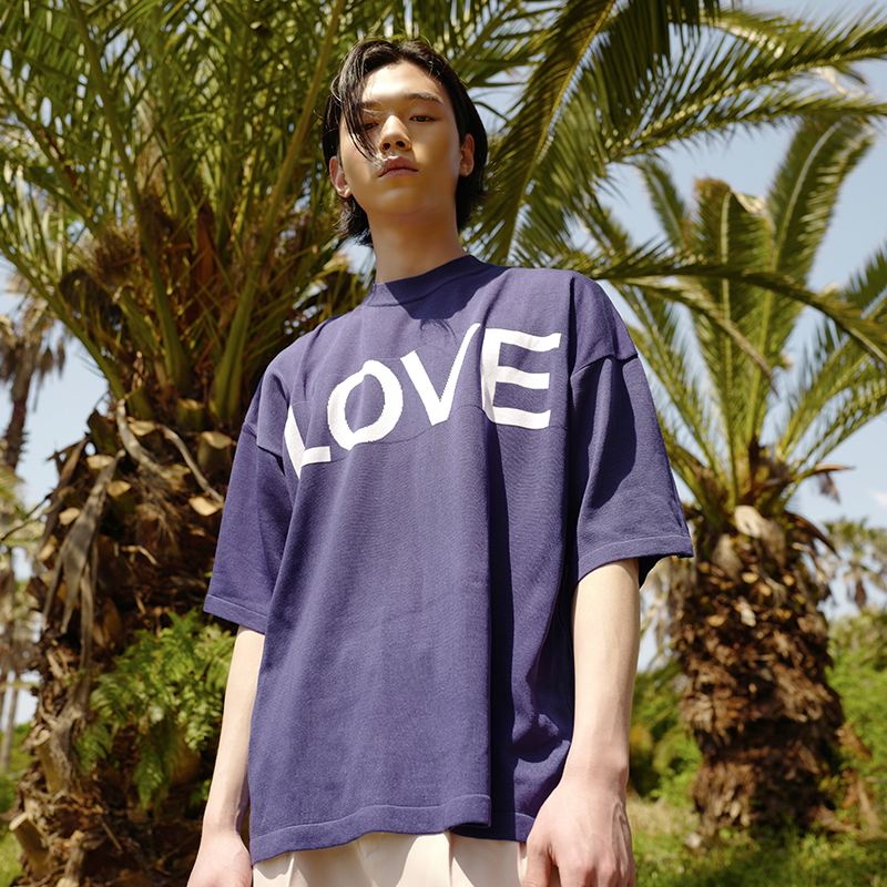 LOVE OVER FIT KNIT T NAVY