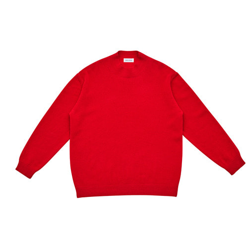 MOCK NECK SWEATER_RED