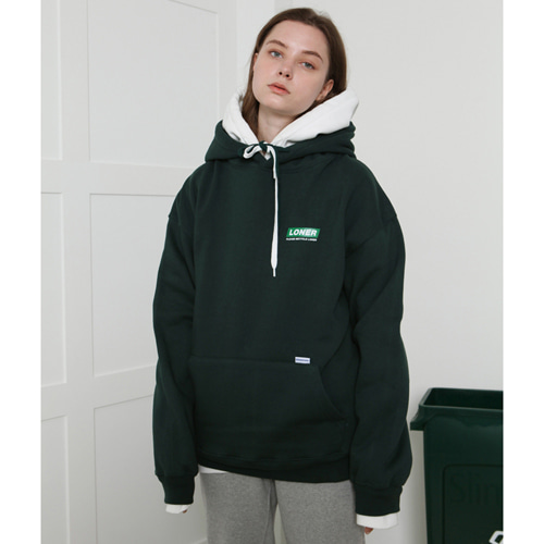[로너] Loner hoodie-dark green