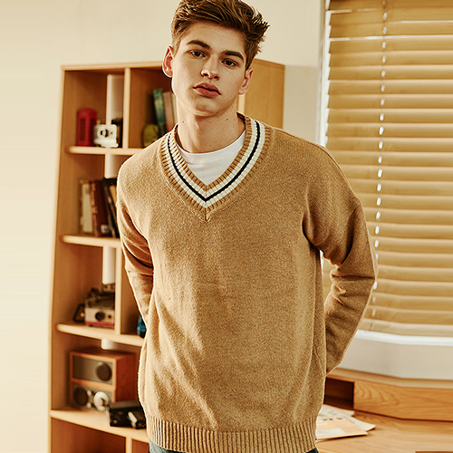 Crump wool v-neck overfit knit (CT0120-1)