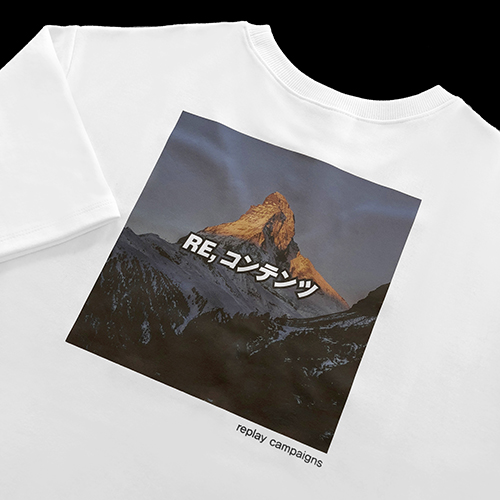 new replay campaign 1/2 tee (pink)