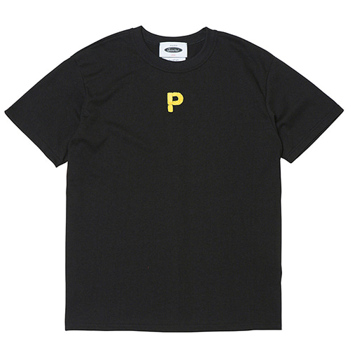 PLASTICATE 로고 1/2 티셔츠 (black)