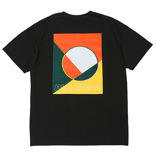 PLCT 기하학 로고 1/2 티셔츠 (black)