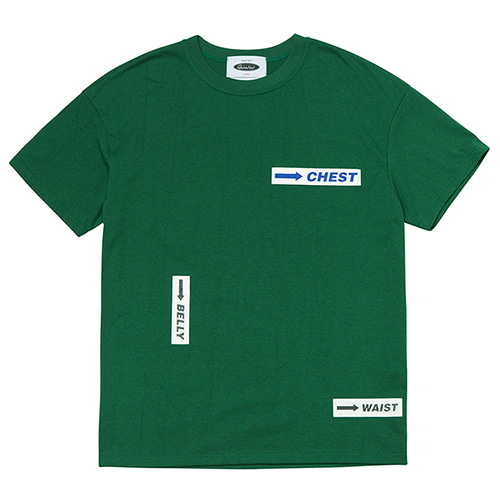 바디 로고 1/2 티셔츠 (green)