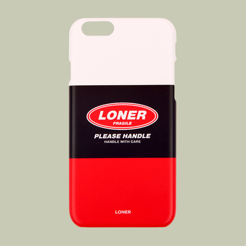 [로너] Loner twofold case-white/red