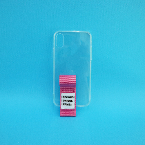 SUN CASE FINGER CLEAR PINK (JELLY CASE)