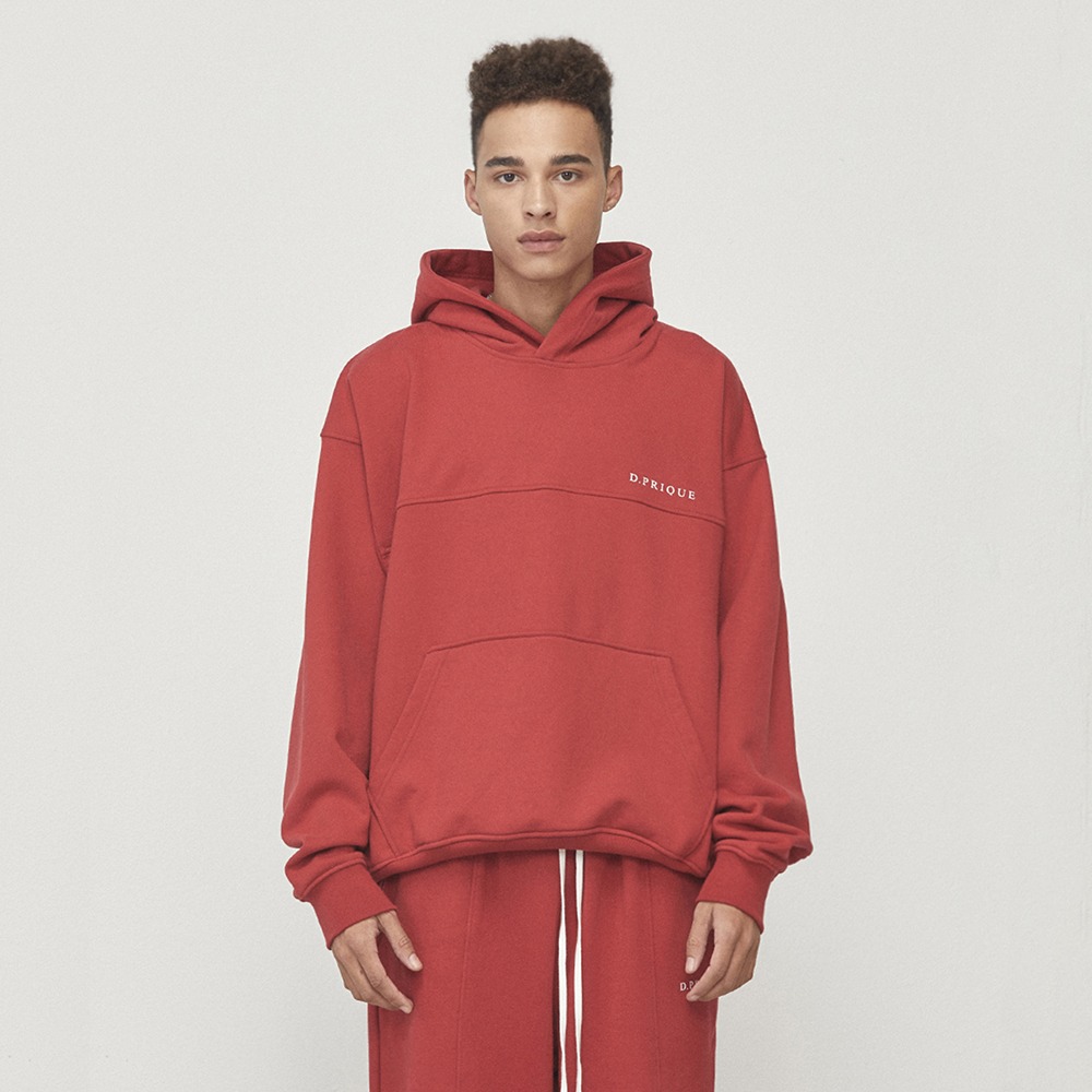 Oversized Logo Hoodie Red