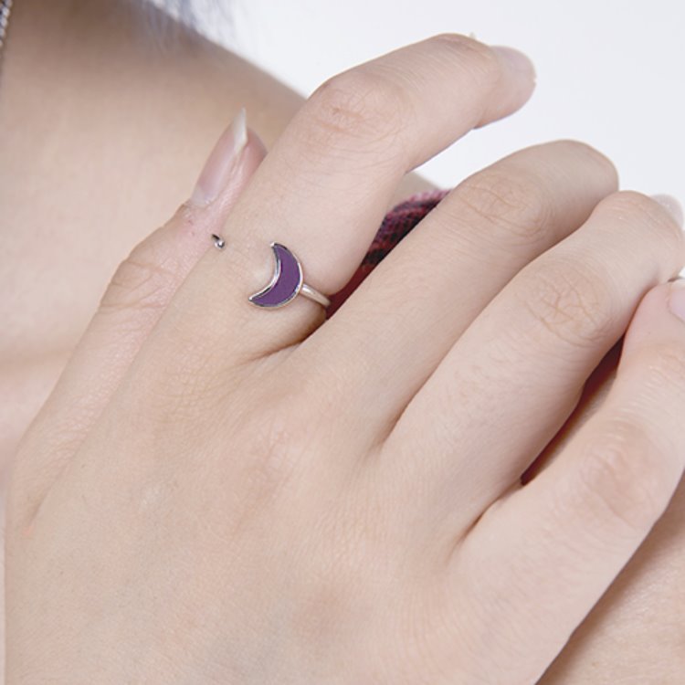 Purple moon ring
