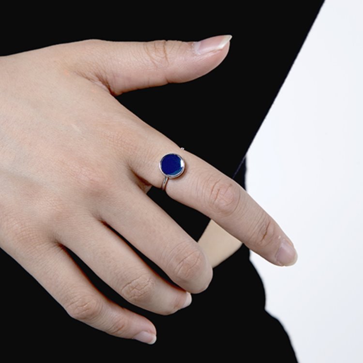 Blue symbol ring