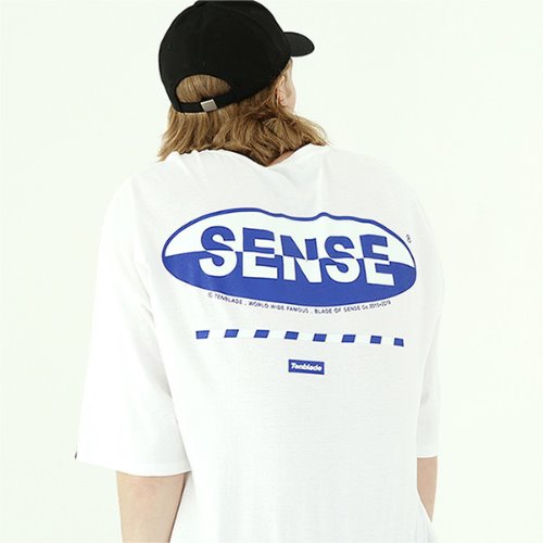 Over fit sense graphic T-shirt-tai138ss-white